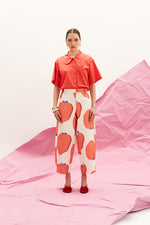 Load image into Gallery viewer, The Flower Collar Shirt - Coral
