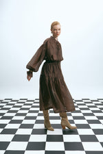 Load image into Gallery viewer, The Sheer Tiered Skirt – Chestnut
