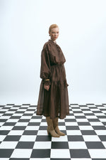 Load image into Gallery viewer, The Sheer Tiered Skirt – Chestnut
