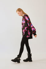 Load image into Gallery viewer, The Oversized Sweatshirt - Black Leopard
