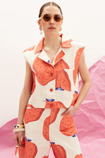 Load image into Gallery viewer, The Denim Vest - Fraise
