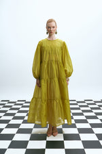 Load image into Gallery viewer, The Sheer Voluminous Dress – Lime
