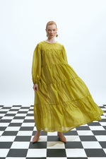 Load image into Gallery viewer, The Sheer Voluminous Dress – Lime
