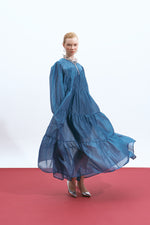 Load image into Gallery viewer, The Sheer Voluminous Dress – Cerulean
