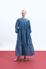 Load image into Gallery viewer, The Sheer Voluminous Dress – Cerulean
