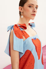 Load image into Gallery viewer, The Linen Dress – Fraise
