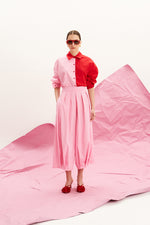 Load image into Gallery viewer, The Color-Block Shirt - Pink &amp; Red
