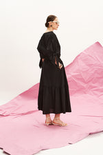 Load image into Gallery viewer, The Asymmetric Ruffle Skirt - Black
