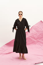 Load image into Gallery viewer, The Asymmetric Ruffle Skirt - Black
