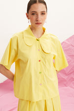 Load image into Gallery viewer, The Flower Collar Shirt - Butter Yellow

