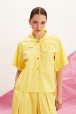 Load image into Gallery viewer, The Flower Collar Shirt - Butter Yellow
