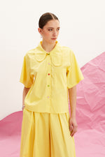 Load image into Gallery viewer, The Flower Collar Shirt - Butter Yellow
