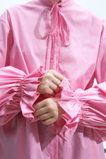 Load image into Gallery viewer, The Volume Sleeve Shirt – Candy Pink
