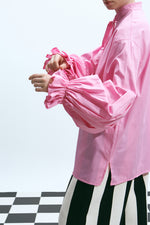 Load image into Gallery viewer, The Volume Sleeve Shirt – Candy Pink
