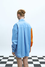 Load image into Gallery viewer, The Two-Tone Shirt – Sky Blue / Orange
