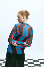 Load image into Gallery viewer, The Mesh Top – Vague Bleu
