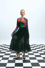 Load image into Gallery viewer, The Sheer Asymmetric Skirt – Black
