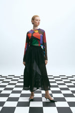 Load image into Gallery viewer, The Sheer Asymmetric Skirt – Black
