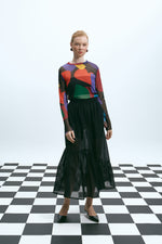 Load image into Gallery viewer, The Sheer Asymmetric Skirt – Black

