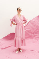 Load image into Gallery viewer, The Asymmetric Ruffle Skirt - Gingham Pink
