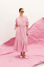 Load image into Gallery viewer, The Asymmetric Ruffle Skirt - Gingham Pink
