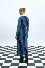 Load image into Gallery viewer, The Mesh Dress – Vague Bleu
