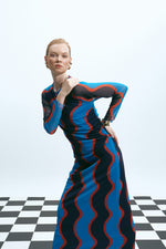Load image into Gallery viewer, The Mesh Dress – Vague Bleu
