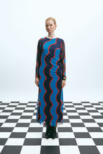 Load image into Gallery viewer, The Mesh Dress – Vague Bleu
