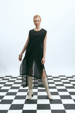 Load image into Gallery viewer, The Sheer Tunic Dress – Black
