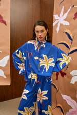 Load image into Gallery viewer, The Draped Blouse - Hana blue
