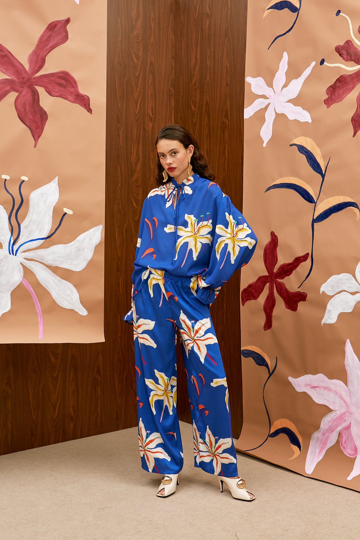 The Draped Blouse - Hana blue