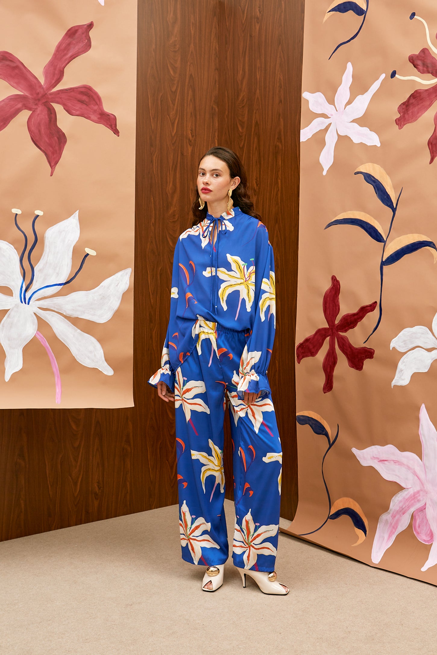 The Draped Blouse - Hana blue