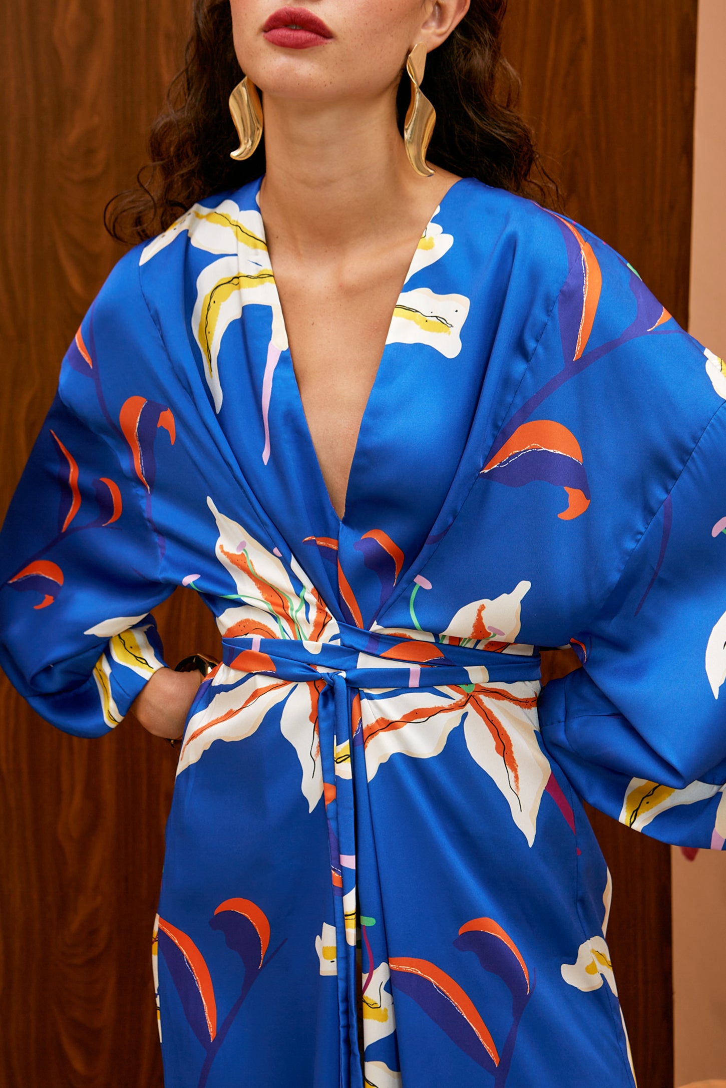 The Kimono Dress - Hana blue