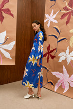 Load image into Gallery viewer, The Kimono Dress - Hana blue
