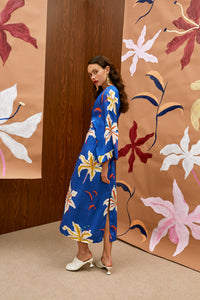 The Kimono Dress - Hana blue