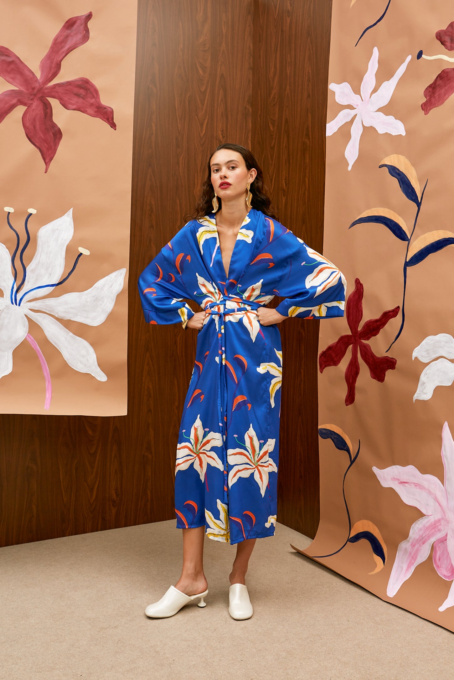 The Kimono Dress - Hana blue