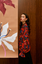 Load image into Gallery viewer, The Draped Blouse - Scarlett
