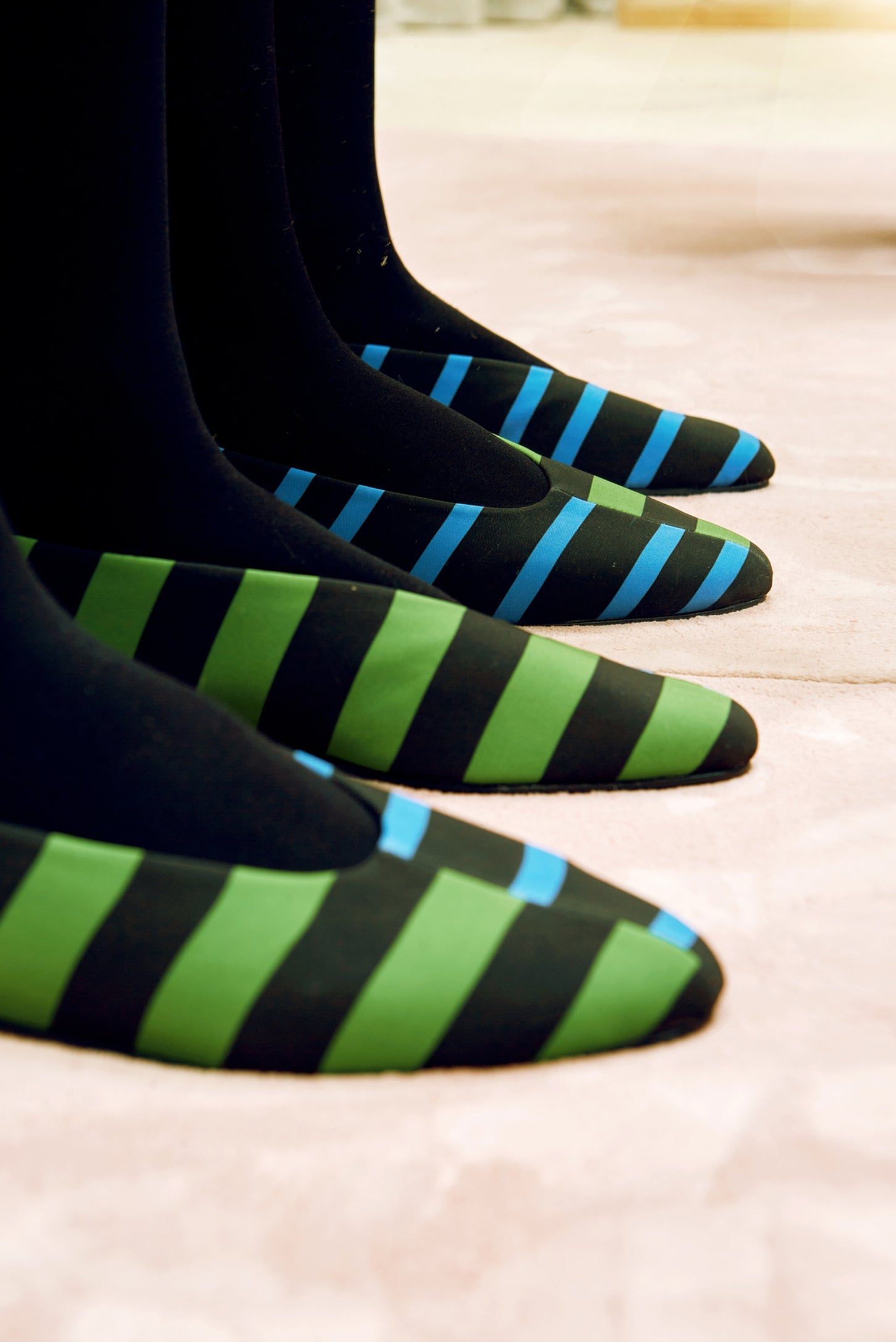 The Striped Ballerina Flats