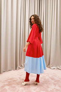 The Long V Dress - Red