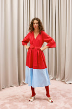 Load image into Gallery viewer, The Long V Dress - Red
