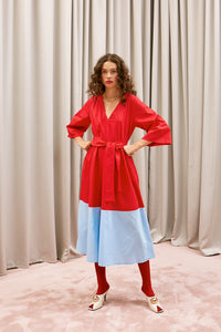 The Long V Dress - Red