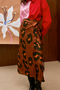 The Wrap Skirt - Leopard