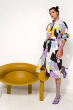 Load image into Gallery viewer, Mao Dress - Kukka (purple)
