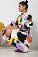 Load image into Gallery viewer, Mao Dress - Kukka (purple)
